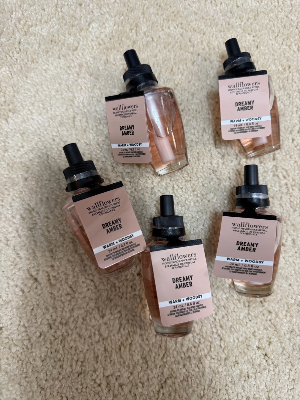 NEW NWT 5 Bath & Body Works Refills-Dreamy Amber